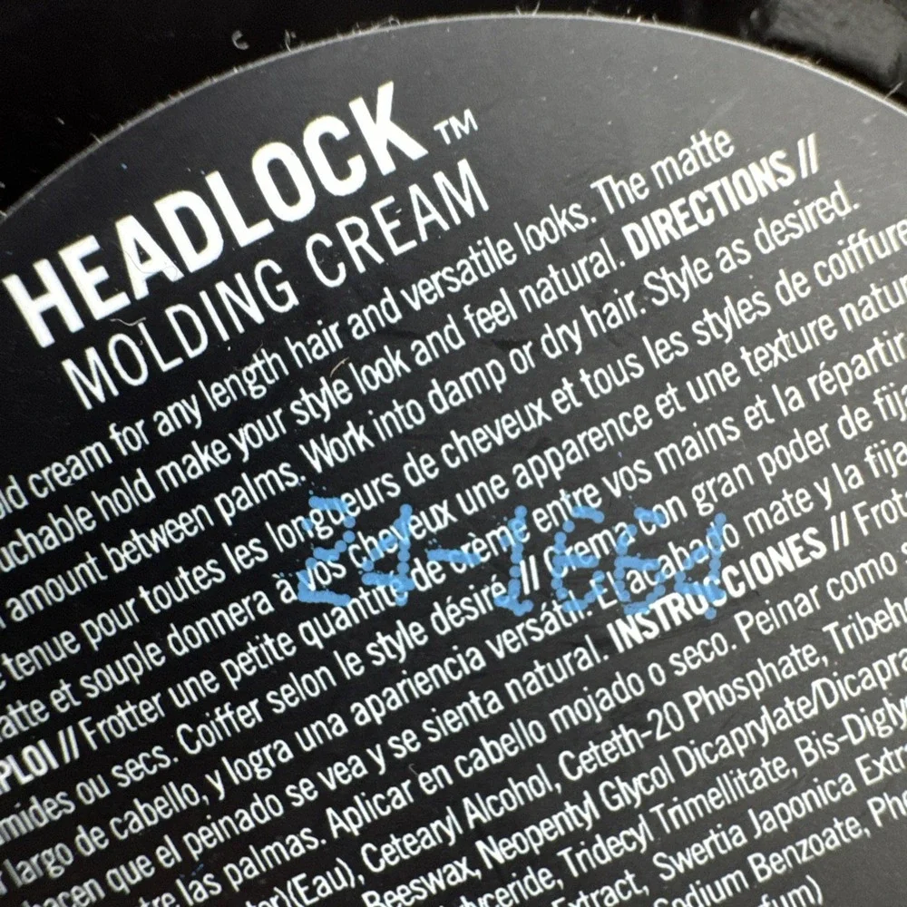 BILLY JEALOUSY Headlock Hair‎ Molding Cream 3 oz